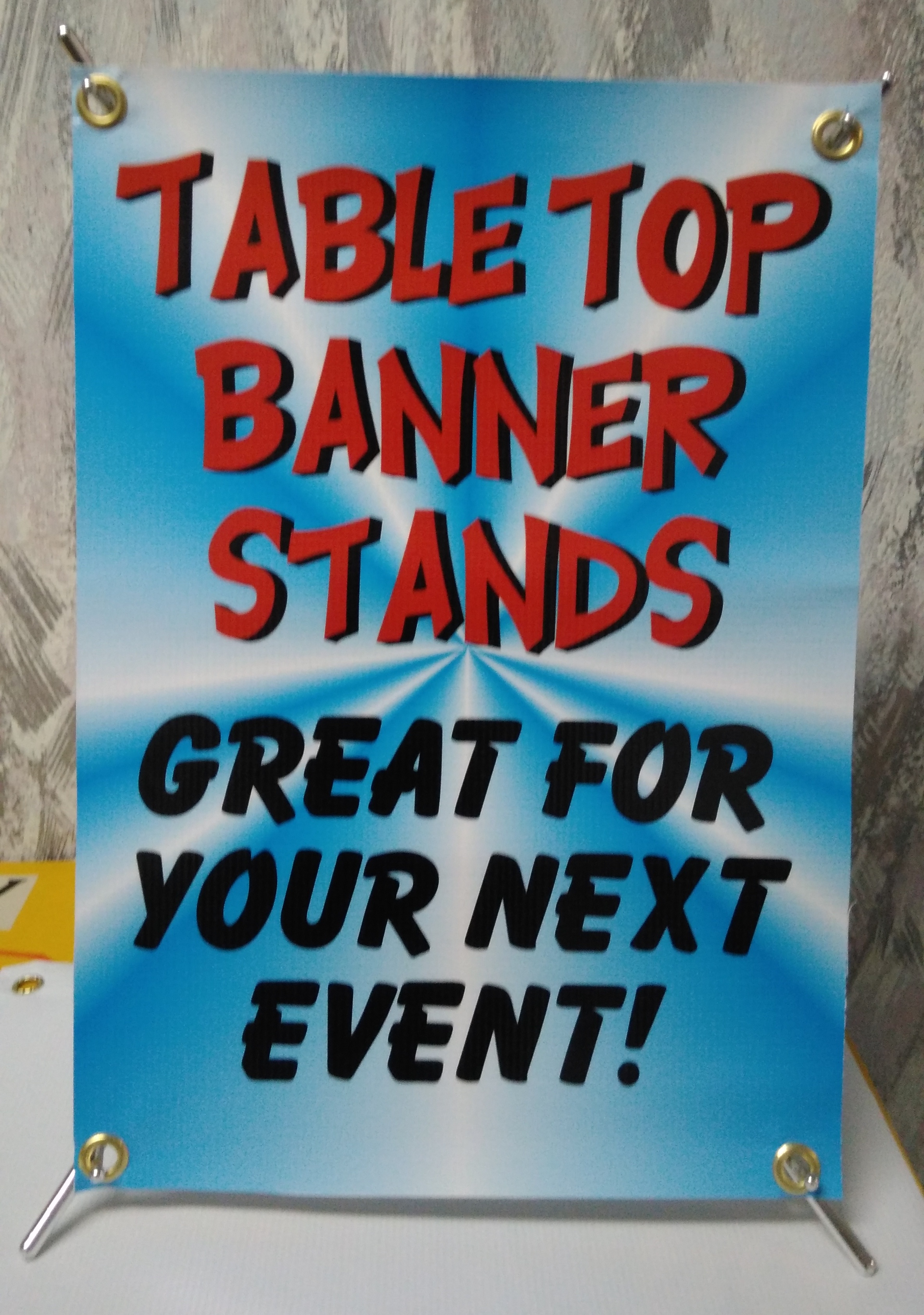 Table Top Banner Sample